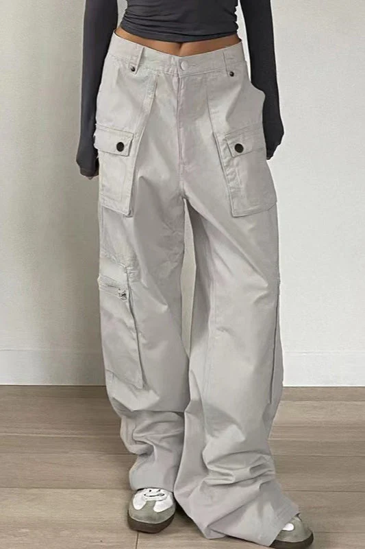 Retro Low-Waisted Pocket Denim Cargo Pant - Image 2