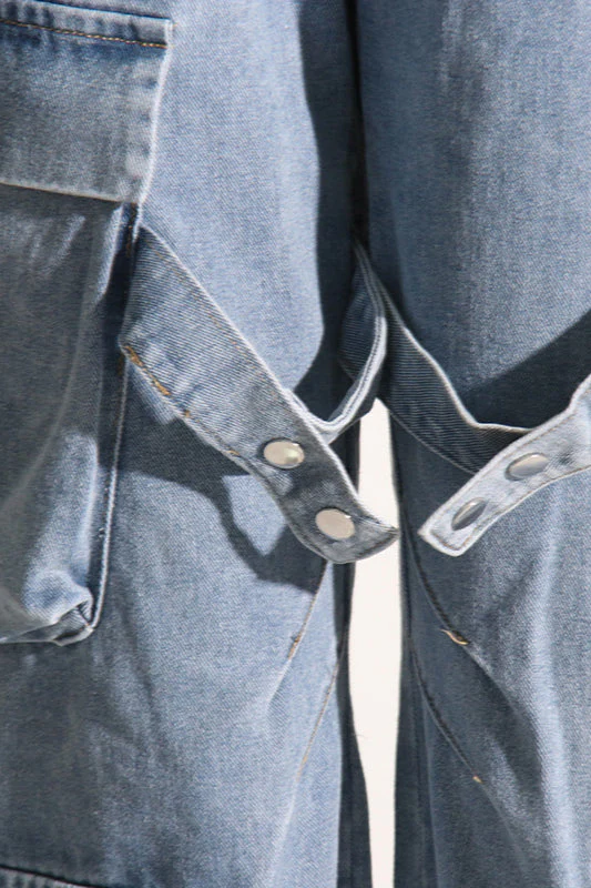 Vintage High Waist Pocket Detail Straight Leg Cargo Pant - Image 4