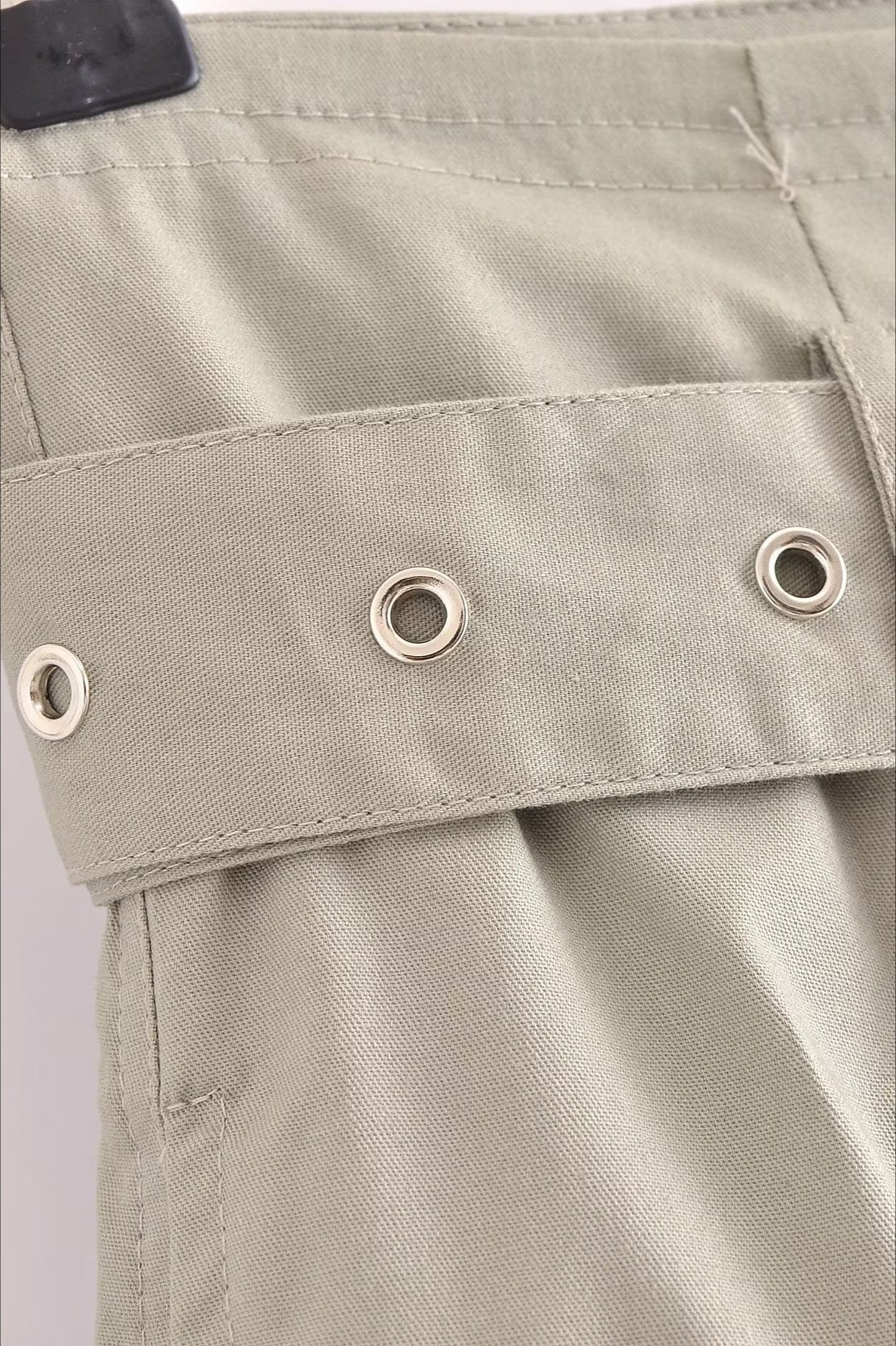 High Waist Belted Wide Leg Cargo Pant - Image 3