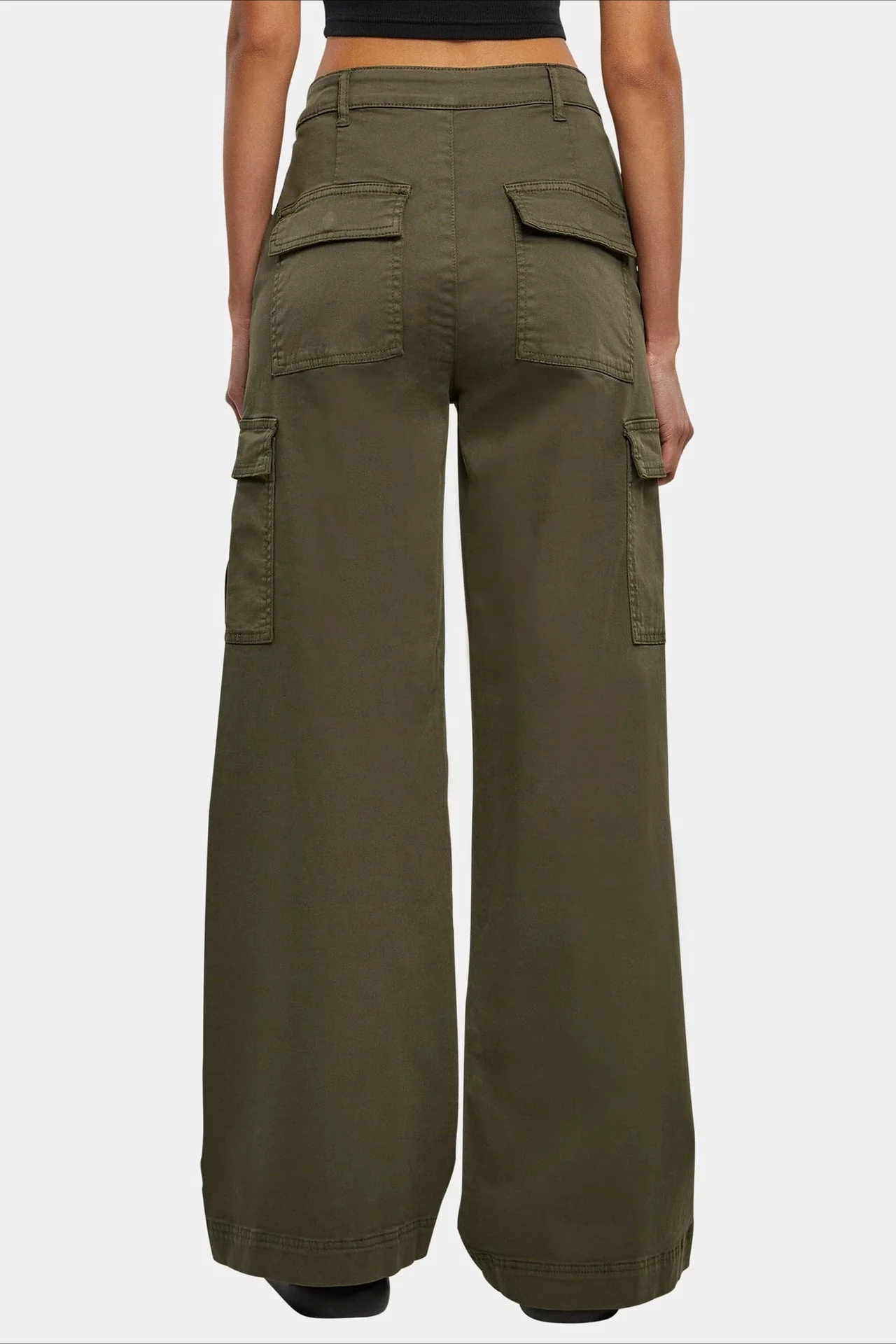High Waist Drawstring Pocket Cargo Pant - Image 2
