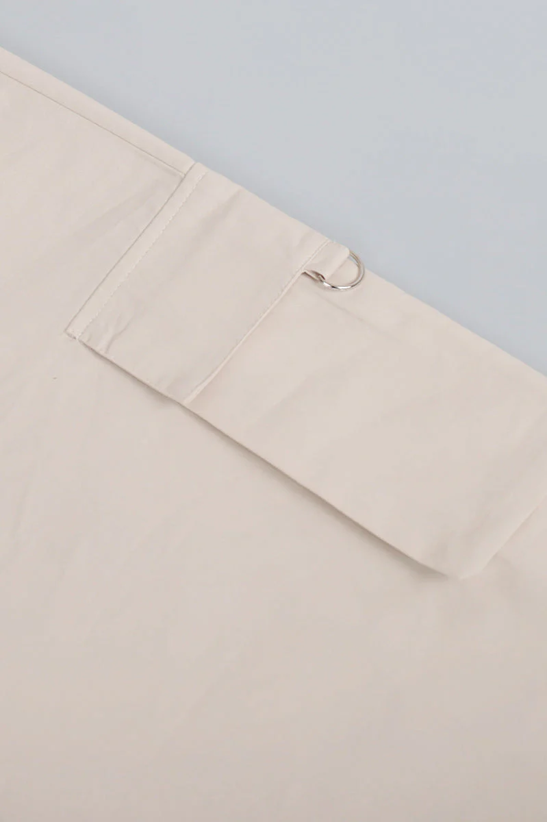Drawstring Wide Leg Cargo Pant - Image 4