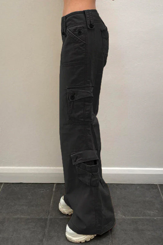 Vintage Street-Style Low-Waisted Cargo Pant - Image 2
