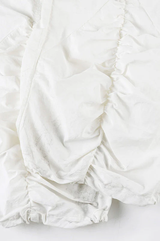 White Drawstring Wide-Leg Cargo Pant - Image 7