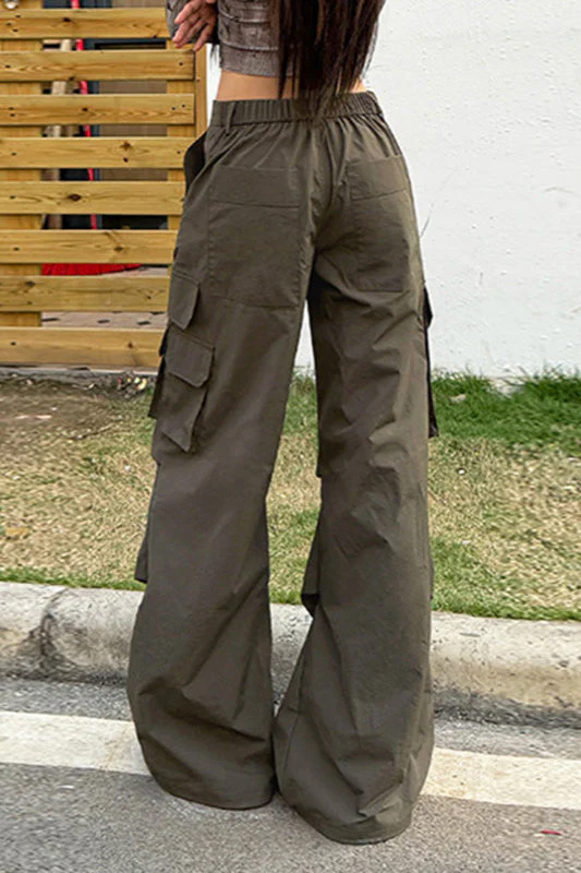 Military Green High-Waisted Cargo Pant - Image 4