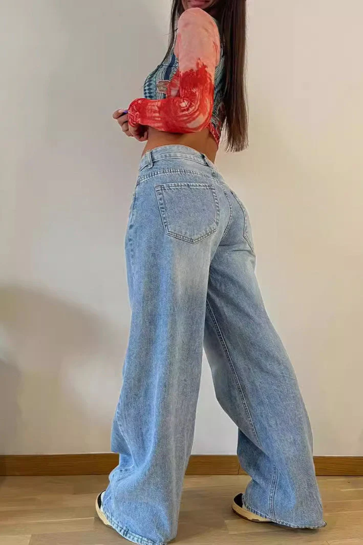 High Waist Vintage Wide Leg Jean - Image 3