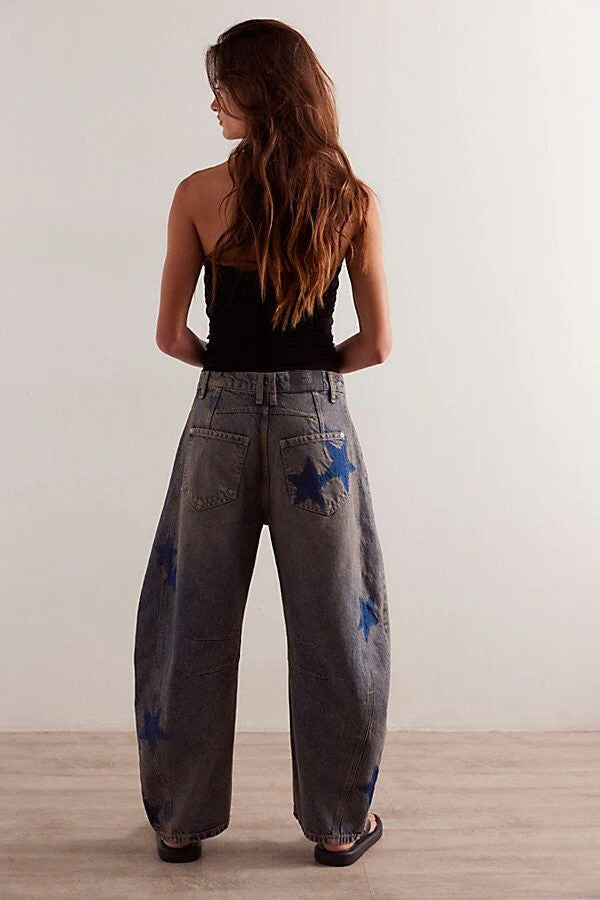 Mid Rise Loose Fit Barrel Jean - Image 2