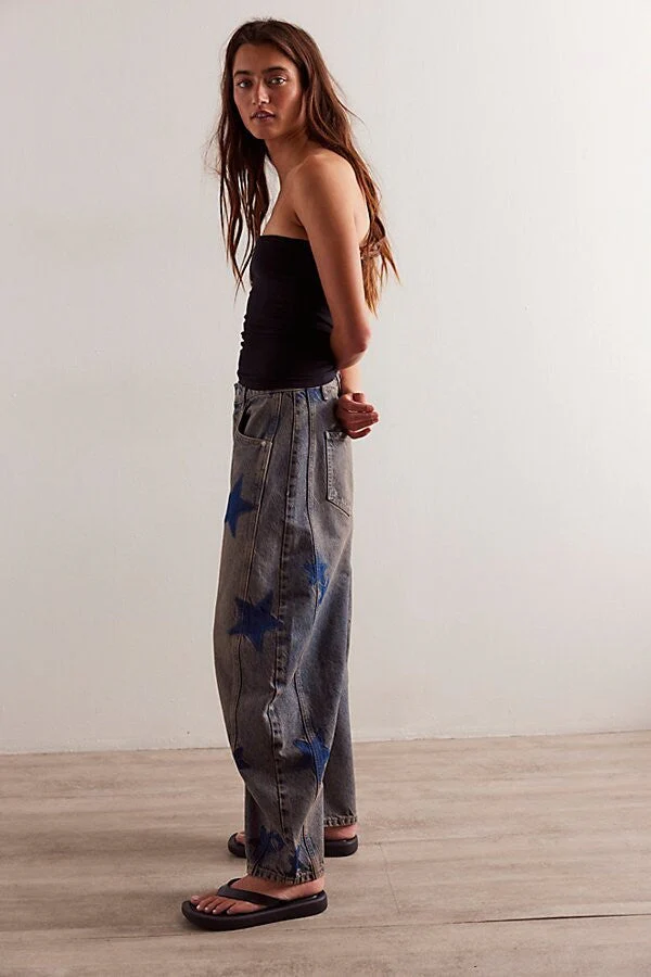 Mid Rise Loose Fit Barrel Jean - Image 3