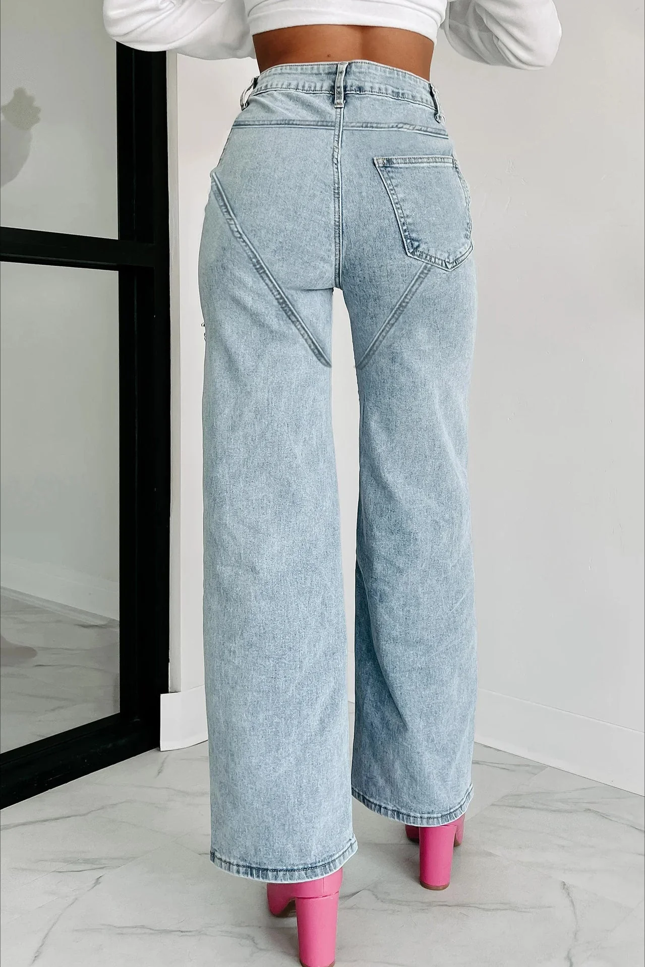 Washed High Waist Fashion Jean - Image 3
