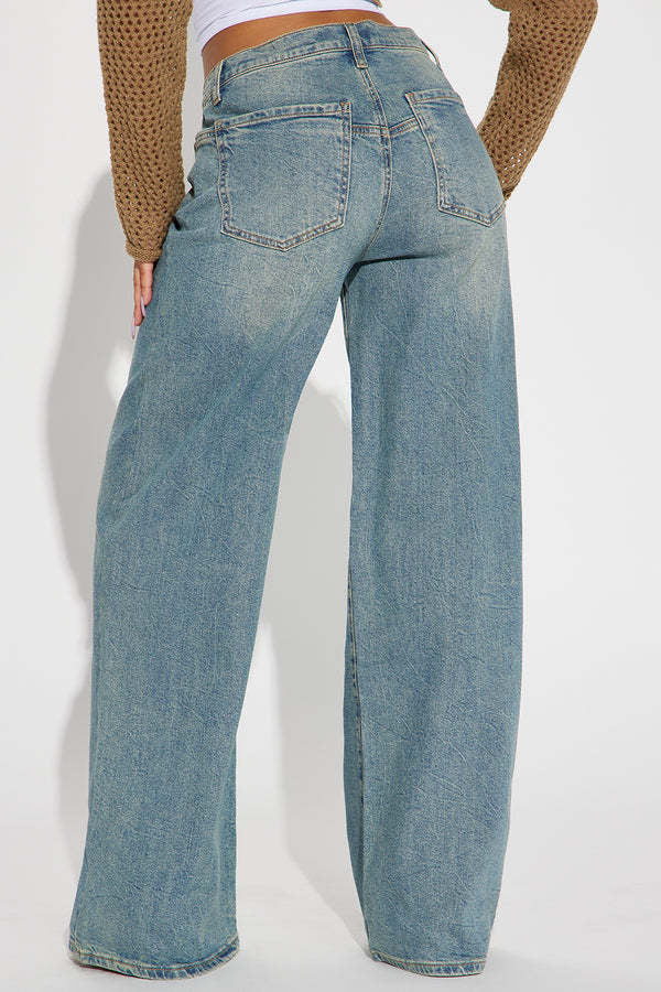 Embroidered Stretch Wide Leg Jean - Image 2