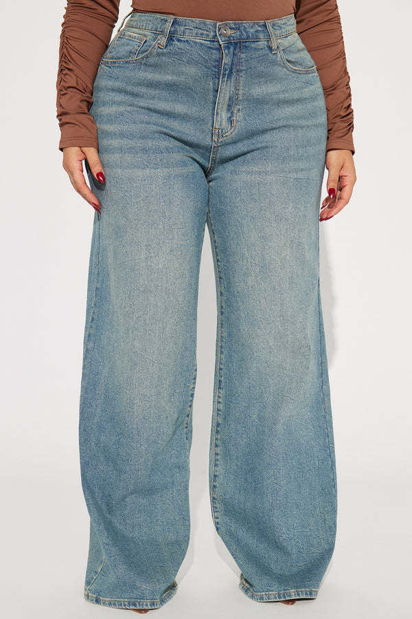 Embroidered Stretch Wide Leg Jean - Image 4