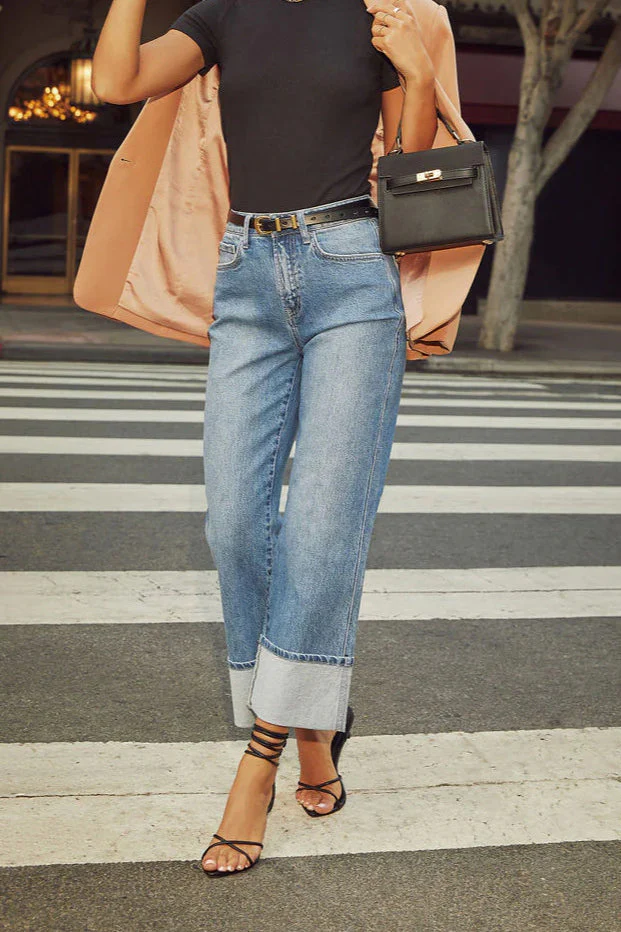 Street Style High Waist Straight Jean - Image 3