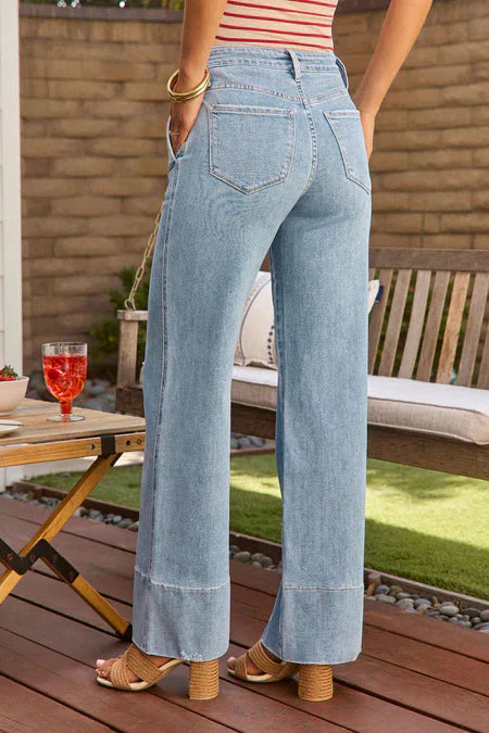 High Waist Stretch Straight Jean - Image 2