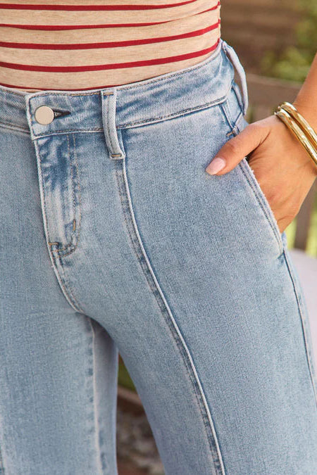 High Waist Stretch Straight Jean - Image 4