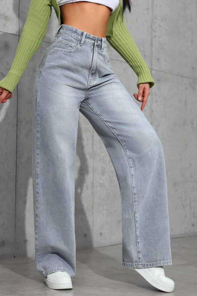 High Waist Loose Straight Jean - Image 4