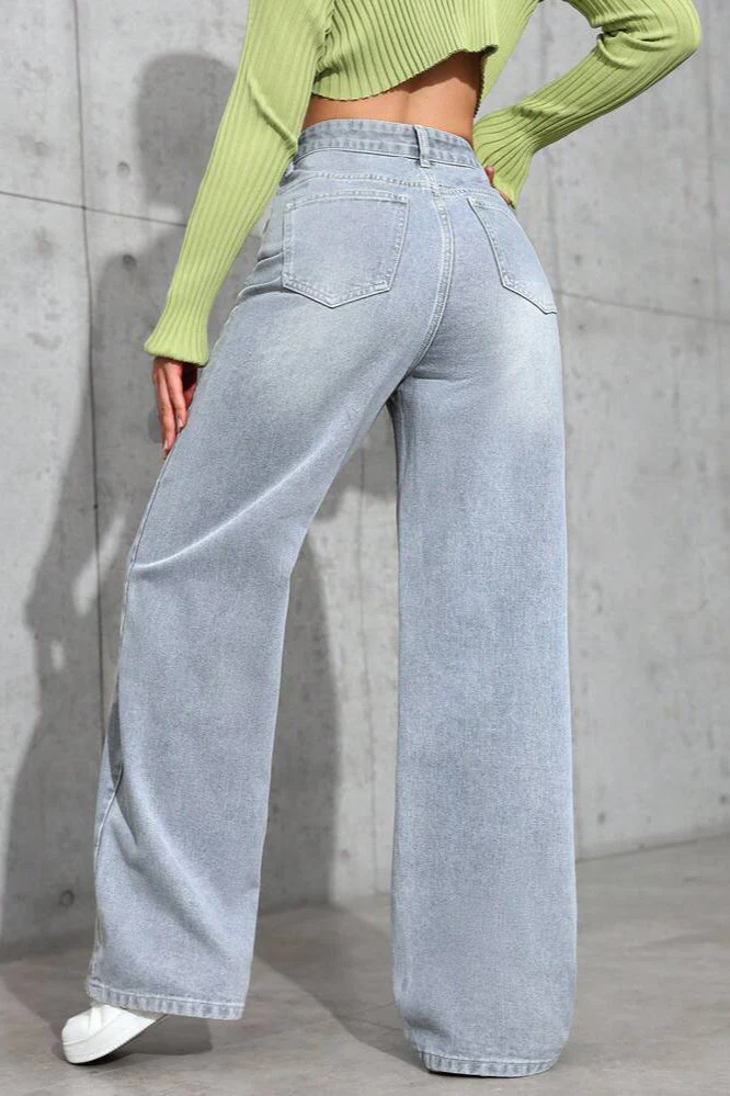 High Waist Loose Straight Jean - Image 5