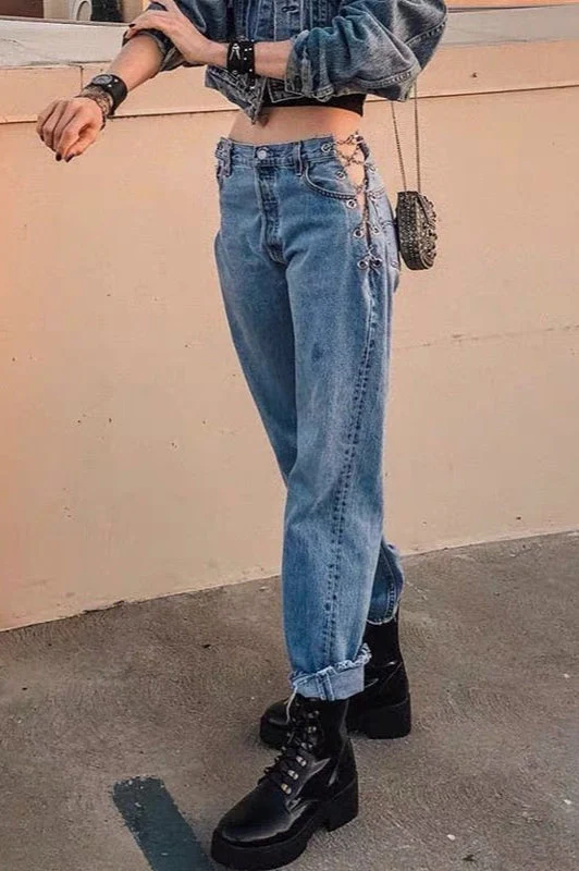 Slim Fit High Waist Straight Jean - Image 2