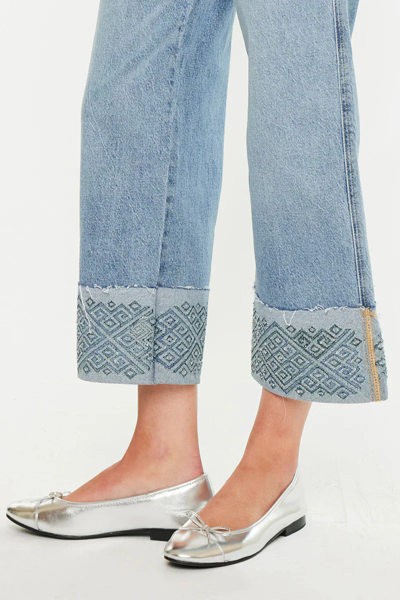 Stretch High Waist Wide Leg Jean - Image 5