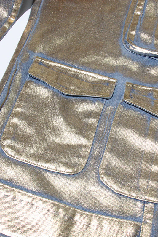 Street Style Metallic Cargo Straight Jean - Image 5