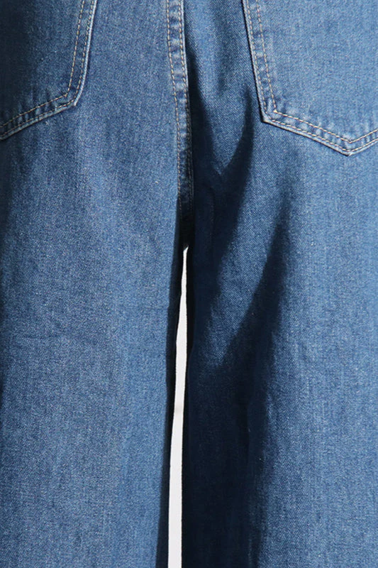 High Waist Heart Cutout Wide Leg Jean - Image 3