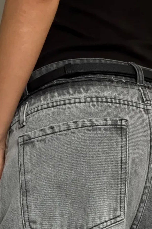 Waist Patch Distressed Straight Jean - Image 3
