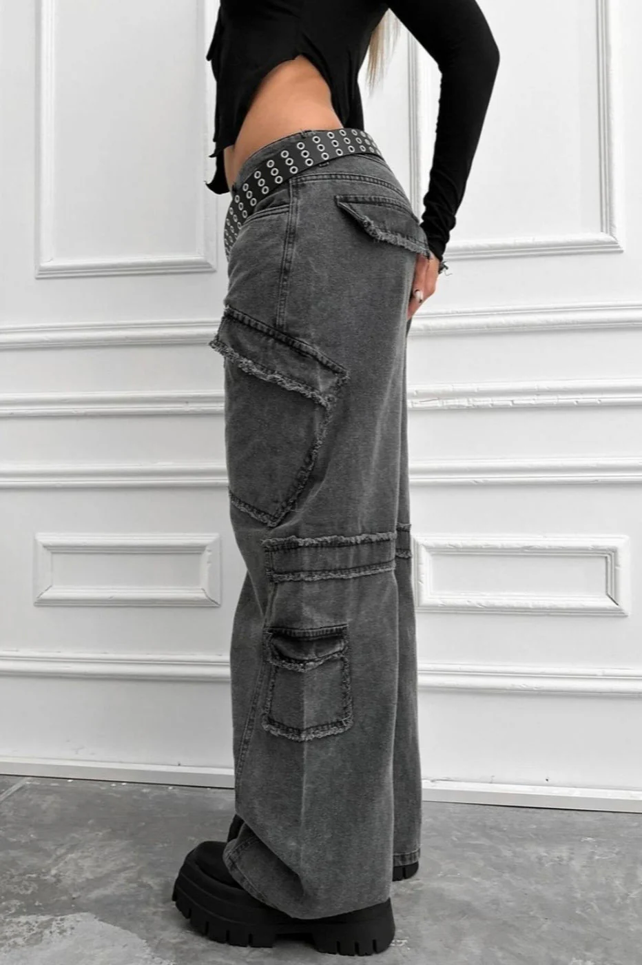 Street Style High Waist Utility Jean - Image 3