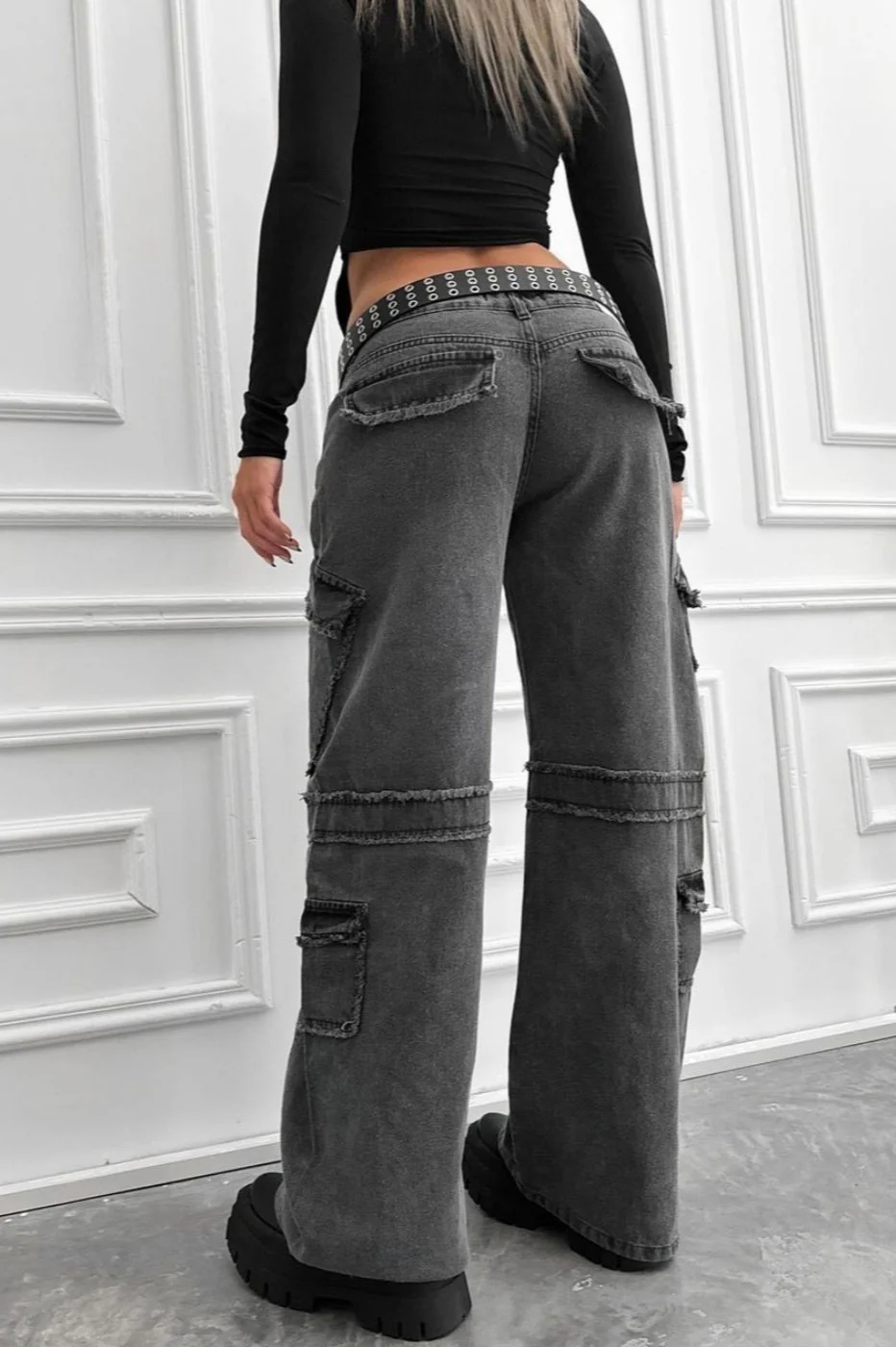 Street Style High Waist Utility Jean - Image 4