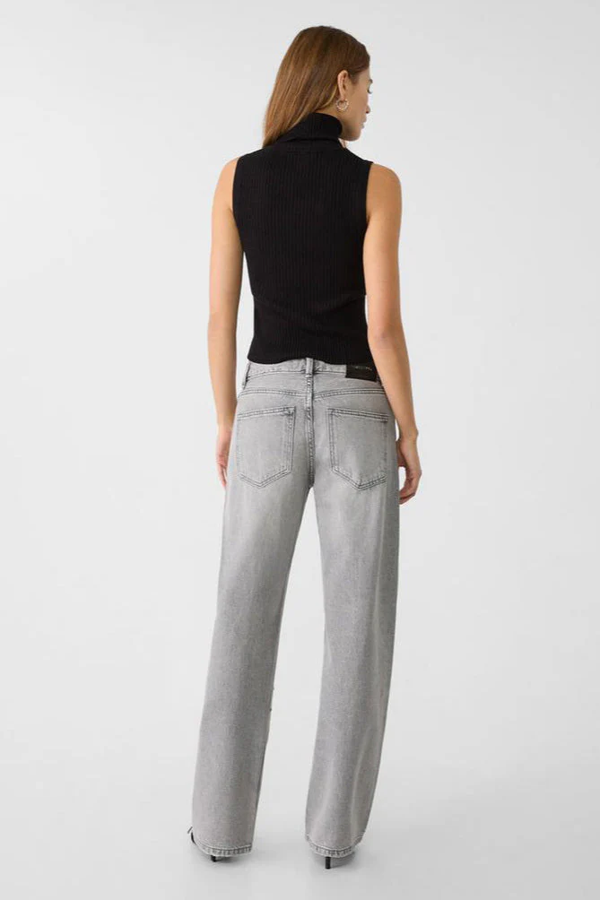Metal Accent Trendy Wide Leg Jean - Image 4