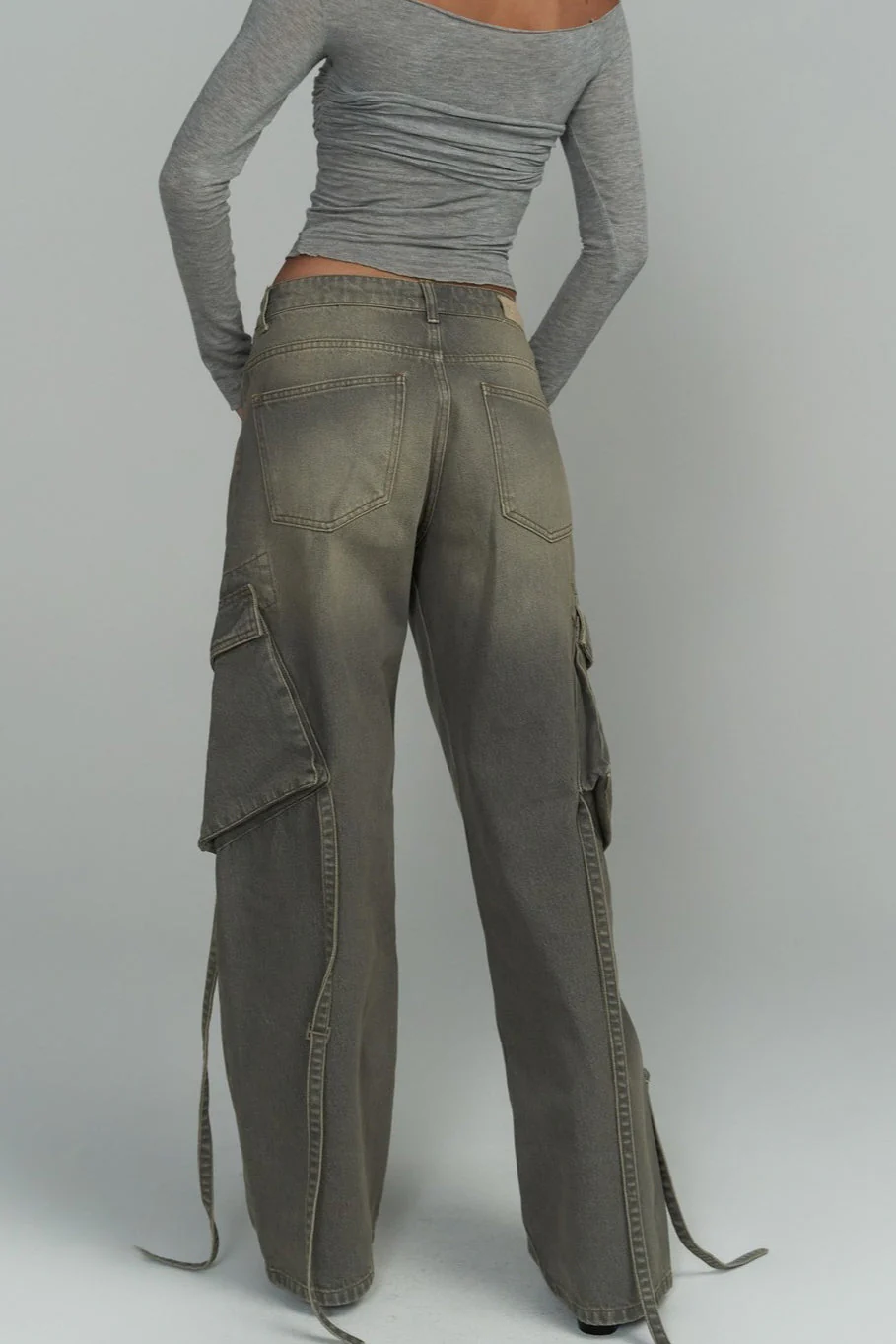 Vintage Patch Pocket Wide Leg Jean - Image 3