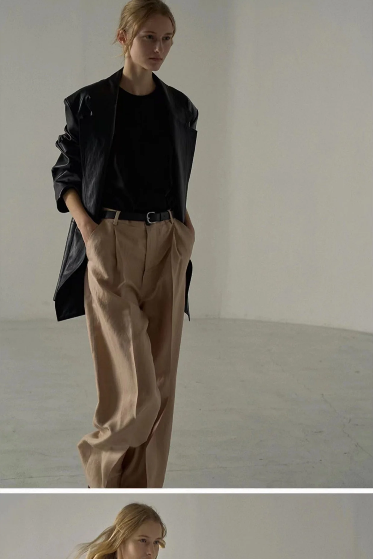 Oversized PU Blazer Coat - Image 4