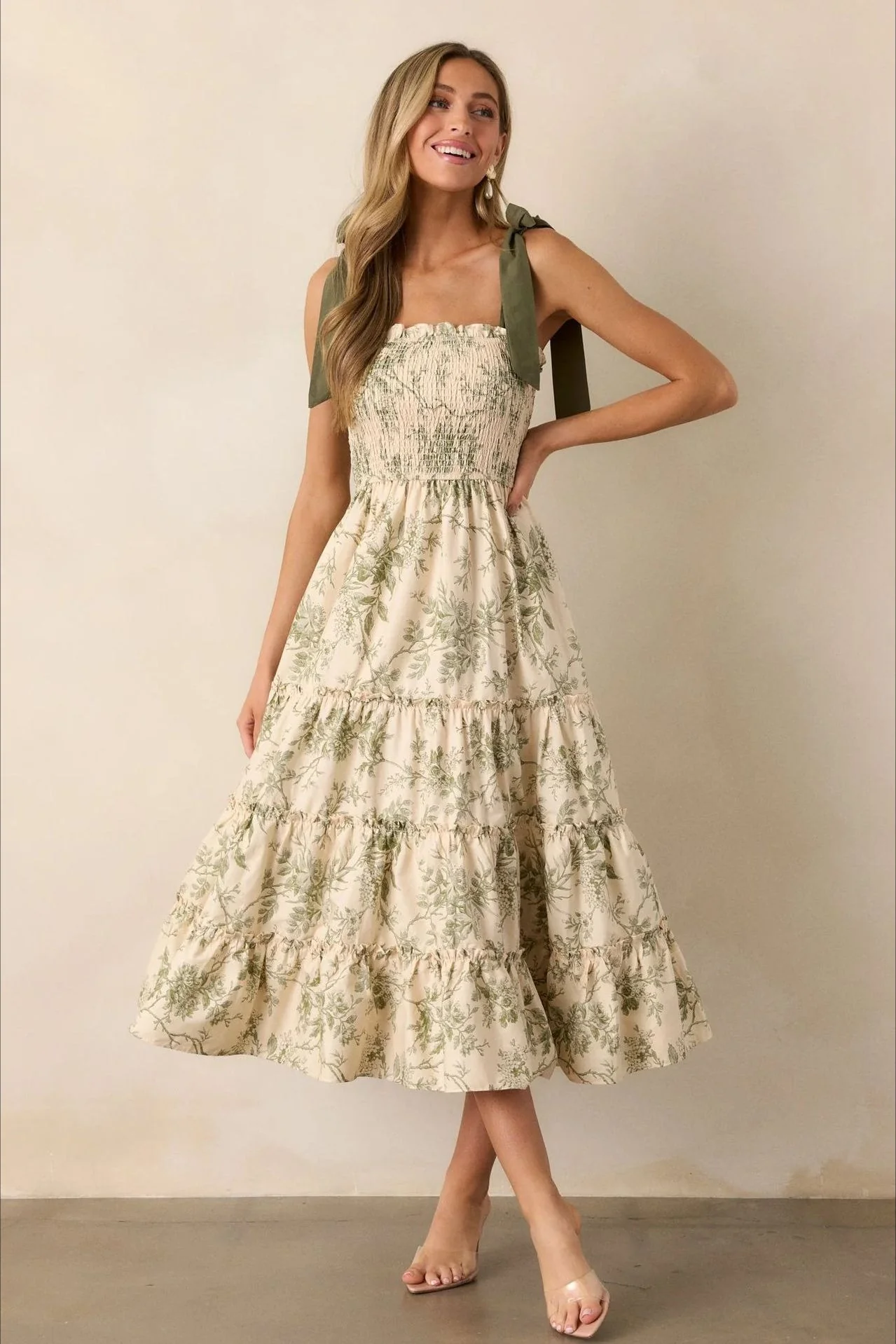 Spaghetti Strap Floral Maxi Boho Dress - Image 2