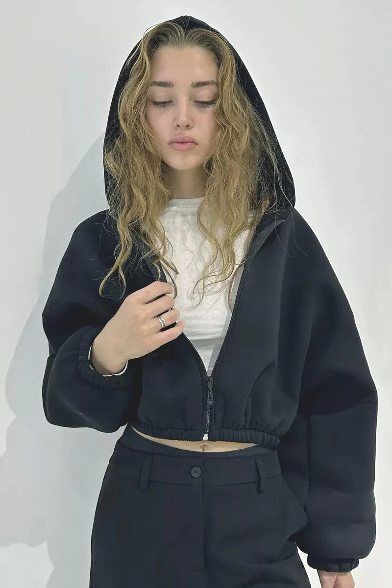Casual Hooded Short Coat - Image 2