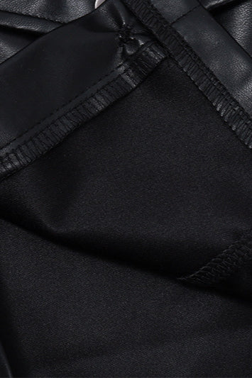 Zip-Up Faux Leather Coat - Image 6