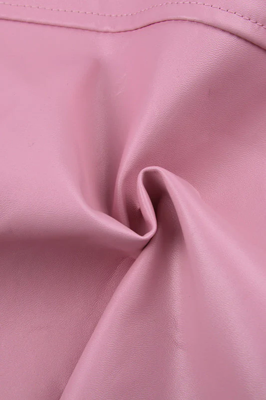 Pink Biker Style Bomber Coat - Image 9
