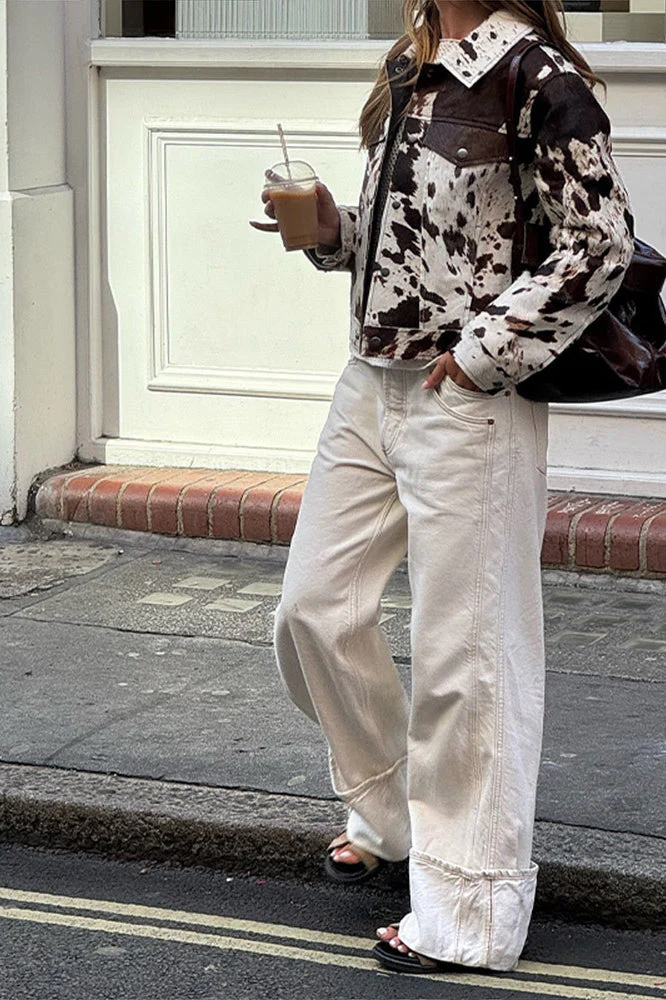 Casual Printed Overshirt Coat - Image 2