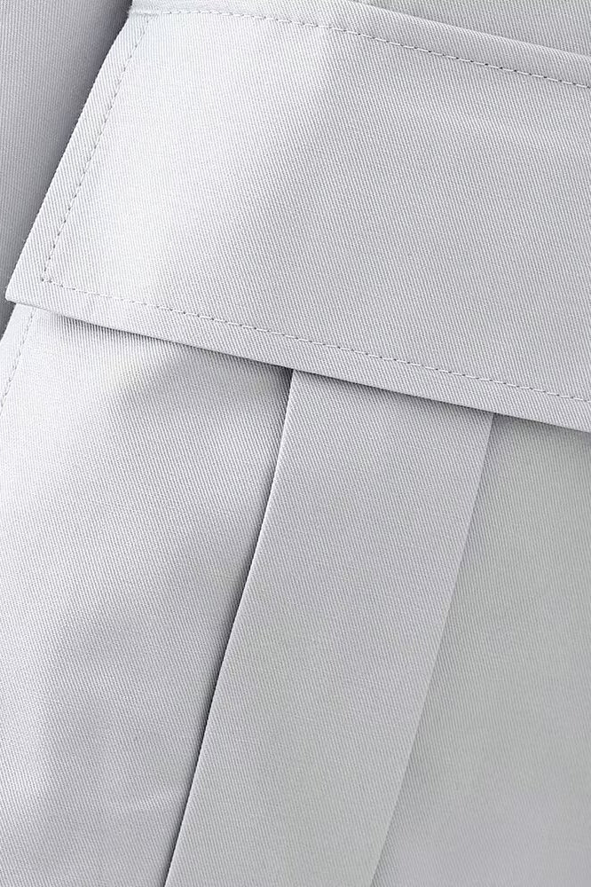 Polo Collar Trench Fabric Shirt Coat - Image 4