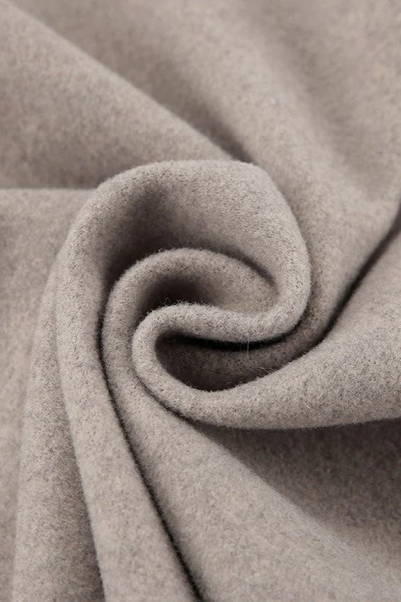 Vintage Brown V-Neck Wool Coat - Image 5