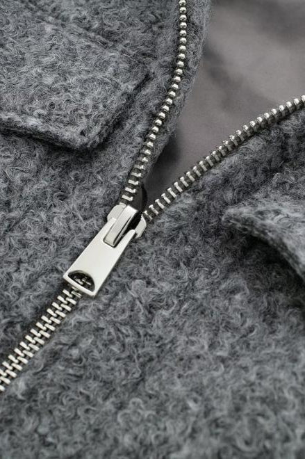 Street Style Tweed Crop Coat - Image 4
