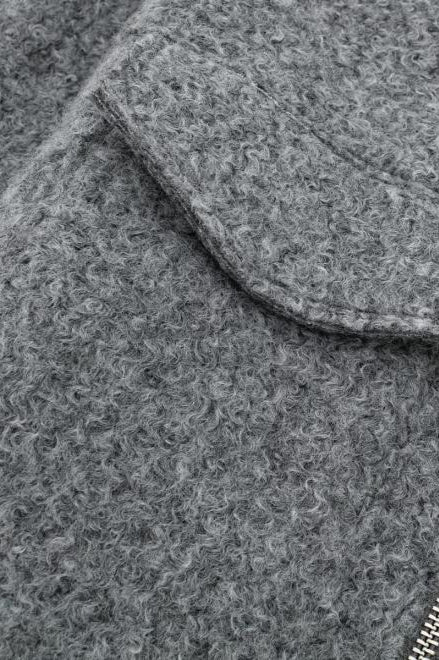 Street Style Tweed Crop Coat - Image 5