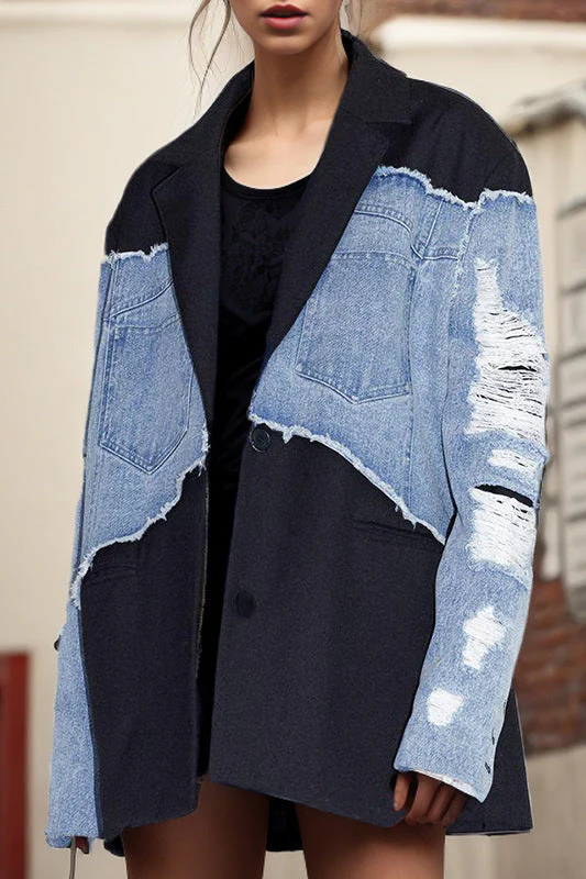 Loose Fit Summer Denim Coat - Image 3