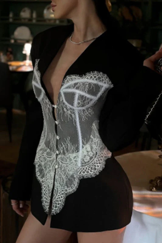 Elegant Lace Corset Coat - Image 3