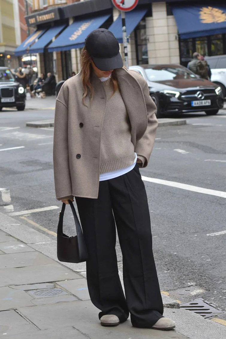 Brown Double-Breasted Blazer Coat - Image 4
