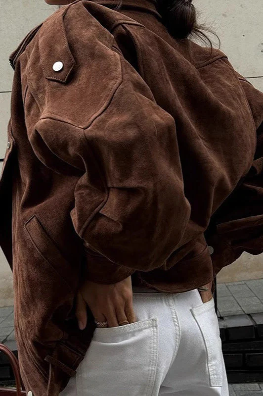 Vintage Loose Fit Brown Coat - Image 2