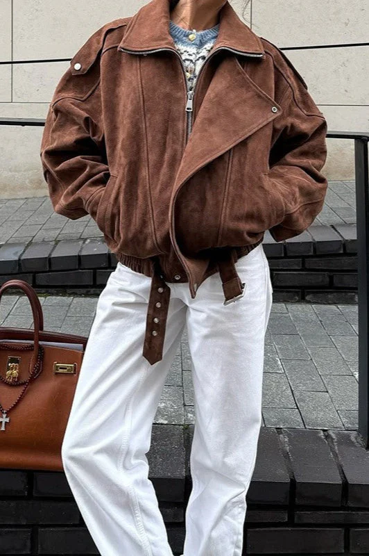 Vintage Loose Fit Brown Coat - Image 3