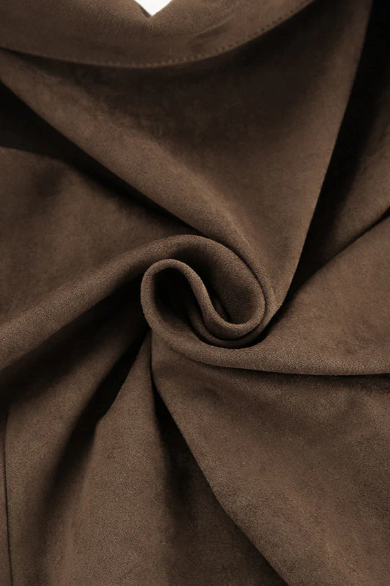 Belted Suede Trench Coat - Image 7