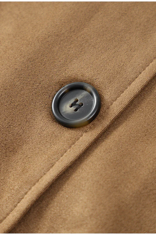 Belted Suede Longline Coat - Image 6