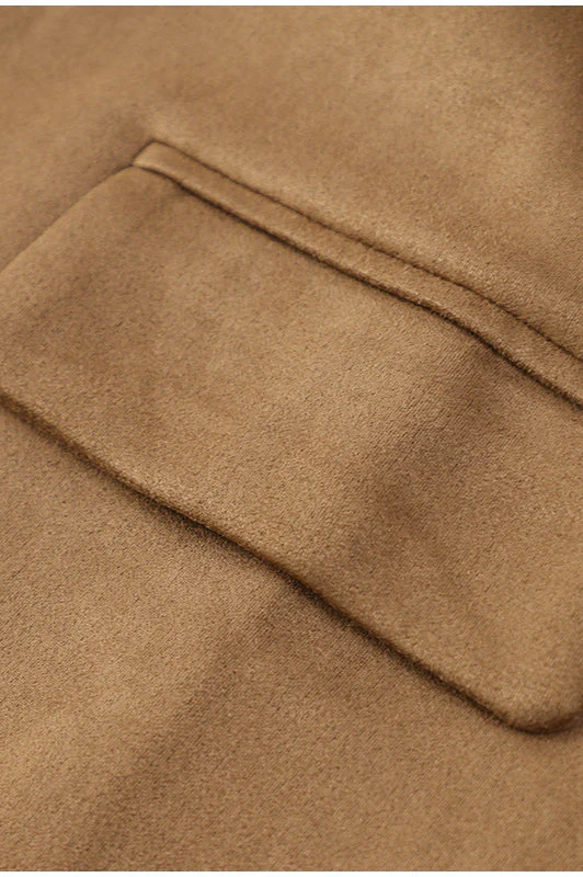 Belted Suede Longline Coat - Image 7