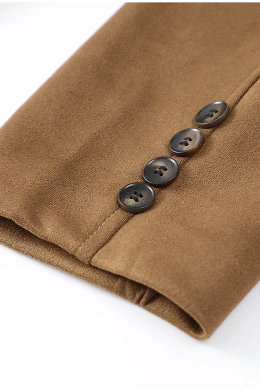 Belted Suede Longline Coat - Image 8