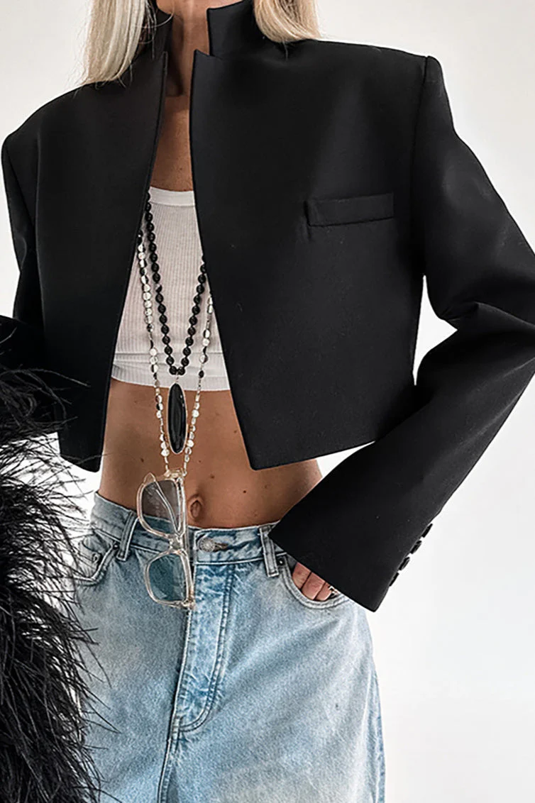 Trendy Cropped Suit Coat - Image 3