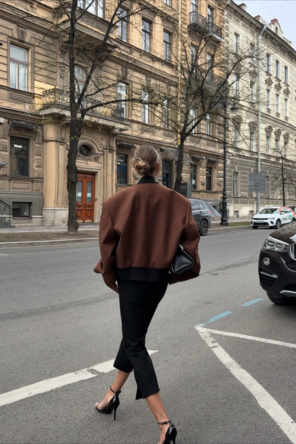 Padded Shoulder Solid Coat - Image 4