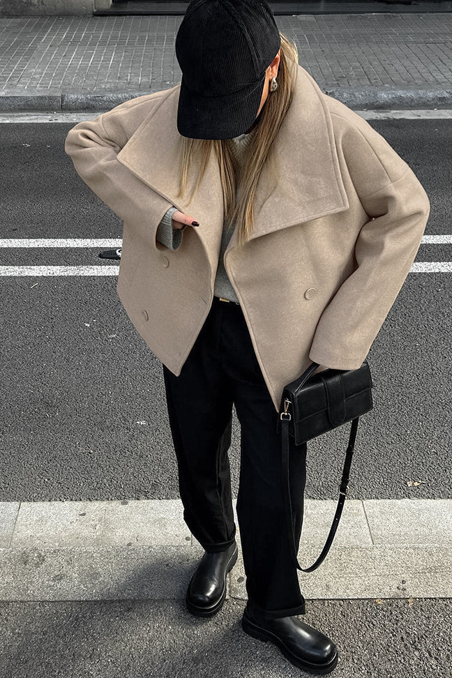 Thick Wool Blend Commuter Coat - Image 3
